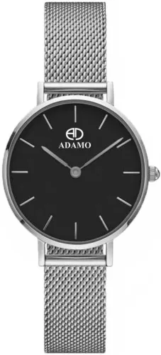 Image of ADAMO Enchant Black Dial Women's Watch 336SSM02