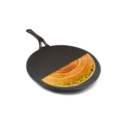 Add2Cart Pre Seasoned Cast Iron Roti /Chapati /Phulka Tawa with Handle - 25.7 cm | Naturally Non Stick Tawa | 100% Pure | Toxin Free | Rust Proof | Gas Base | Safety Slee ve