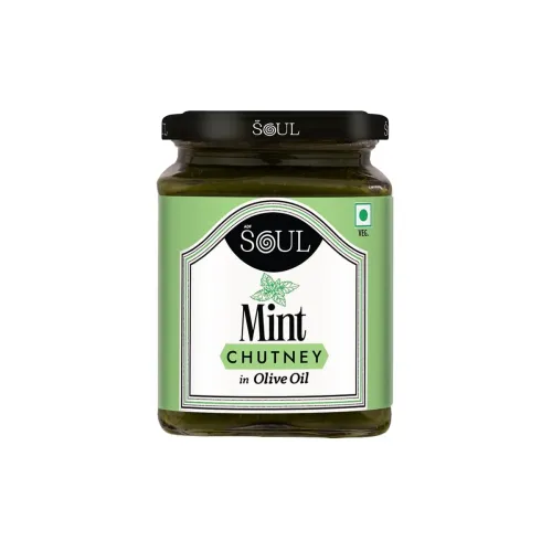 Image of ADF Soul Mint Chutney Made in 100% Olive Oil | Cool and Vibrant,Offers The Perfect Blend of Mint, Green Chillies | Serve