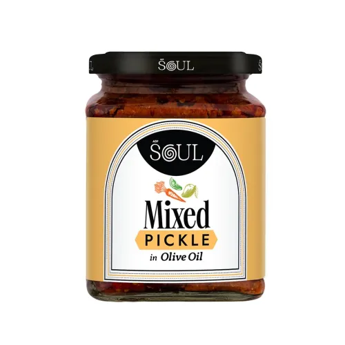 Image of ADF Soul Mixed Pickle | Spicy, tangy & textured | A flavour-packed mix of veggies in 100% Olive Oil. | 275 g
