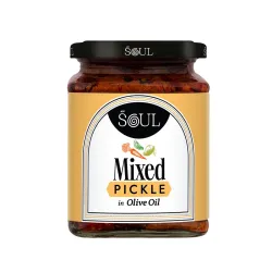ADF Soul Mixed Pickle | Spicy, tangy & textured | A flavour-packed mix of veggies in 100% Olive Oil. | 275 g