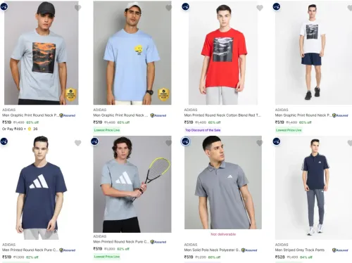 Image of Adidas Clothing at minimum 65% Discount