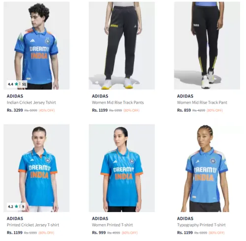 Image of Adidas Clothing @ Flat 80% Discount