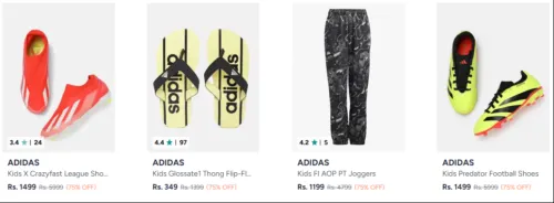 Image of Adidas Kids Store at minimum 70% Discount