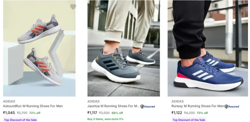Image of Adidas Men Footwear Starting @ ₹994