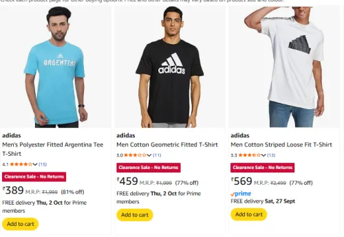 Image of Adidas Men's Clothing Upto 81% Off 