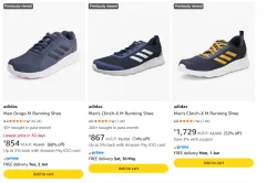 Adidas Mens Shoes Starting at ₹854