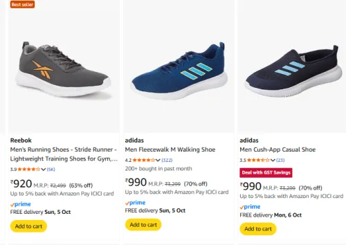 Image of Adidas Men Shoes Minimum 60% Discount