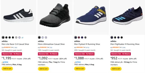 Image of adidas Men Shoes Minimum 70% Discount
