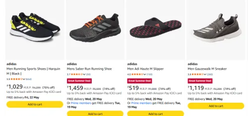 Image of Adidas Men Shoes Minimum 70% Discount
