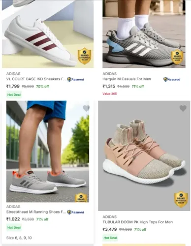 Image of Adidas Men Shoes Minimum 70% Discount