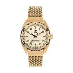 adidas Men Stainless Steel Originals Analog Gold Dial Watch