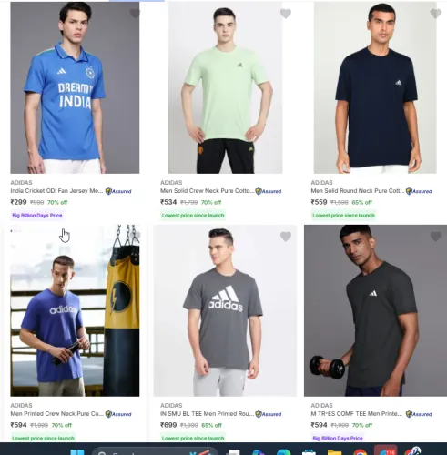 Image of Adidas Men Tshirt Minimum 65% Discount