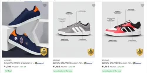 Image of Adidas Men's Footwear at 72% discount 