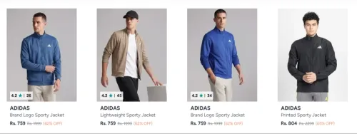 Image of ADIDAS Men's Jackets at minimum 62% Discount