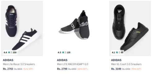 Image of Adidas Men's Shoes at Minimum 50% Discount