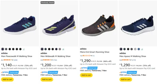 Image of Adidas Men's Shoes at minimum 70% Discount