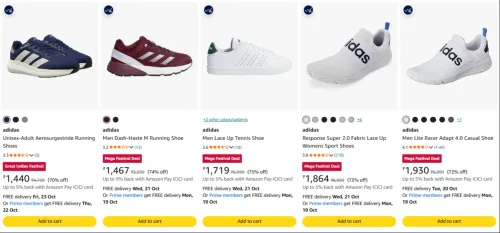 Image of adidas Men's Shoes upto 75% Discount