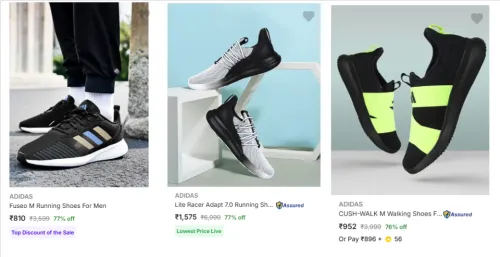 Image of Adidas Men's Shoes upto 77% Discount | Starting at ₹810