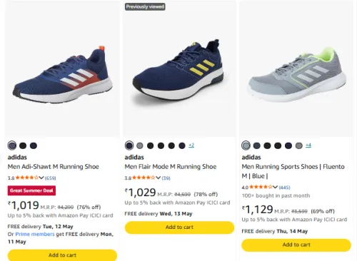 Image of Adidas Mens Shoes Upto 78% Discount