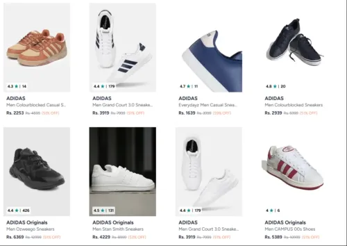 Image of Adidas Men's Sneakers at minimum 59% Discount