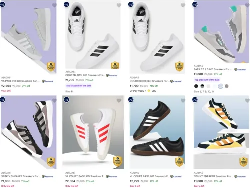 Image of Adidas Men's Sneakers at minimum 71% Discount