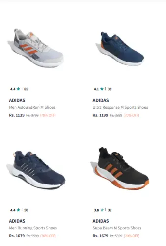 Image of Adidas Men's Sport Shoes at minimum 70% Discount