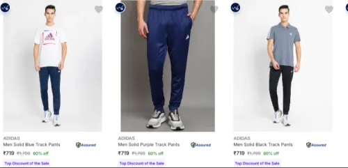 Image of ADIDAS Men's Track Pants at minimum 60% Discount