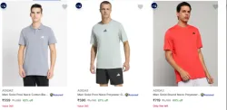 ADIDAS Mens T-shirts at minimum 60% Discount