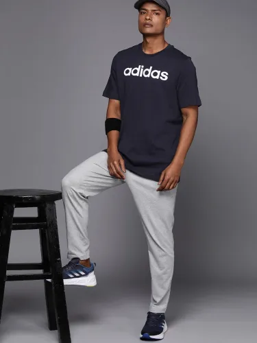 Image of ADIDAS Brand Logo Printed Oversized Fit Pure Cotton T-shirt