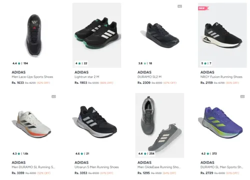 Image of Adidas Running Shoes at up to 67% Discount