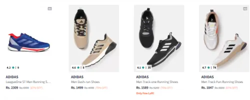 Image of Adidas Shoes Flat 70% Discount