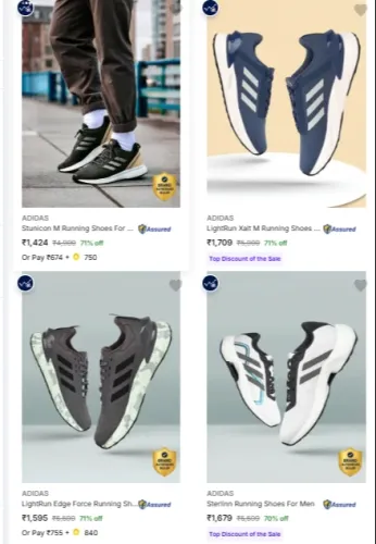 Image of Adidas shoes Men at minimum 70% Discount