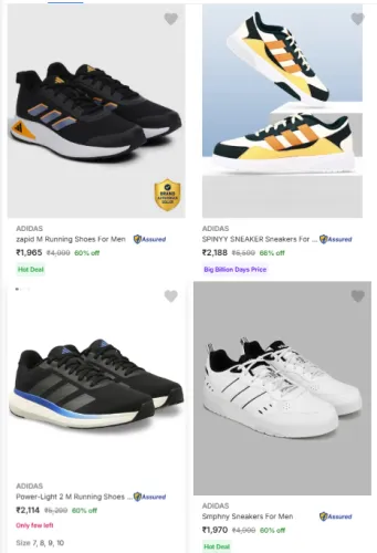 Image of Adidas Shoes Minimum 60% Discount