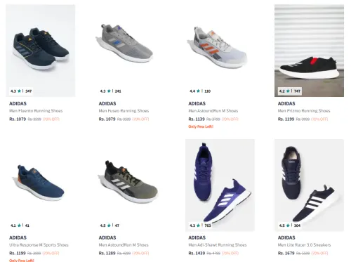 Image of Adidas Shoes Minimum 70% Discount