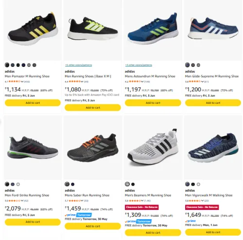 Image of Adidas Shoes up to 74% Discount