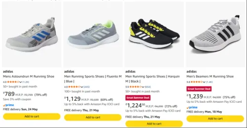 Image of Adidas Shoes Upto 79% Off