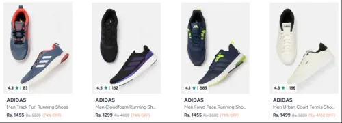 Image of Adidas Sports Shoes at Minimum 70% Discount