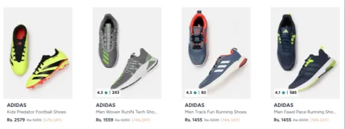 Image of Adidas Sports Shoes upto 74% Discount