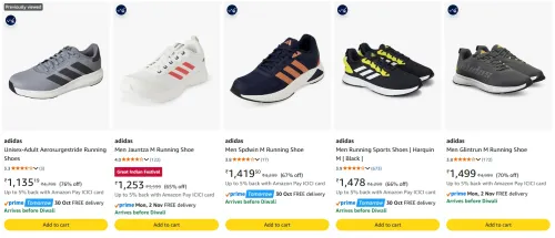 Image of adidas Unisex Running Shoes upto 76% Discount