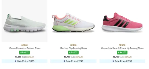 Image of Adidas Women Shoes Minimum 60% Discount