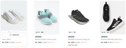 Image of Adidas Women's Sport Shoes at minimum 70% Discount