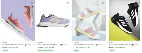 Image of Adidas Women's Sports Shoes upto 68% Discount