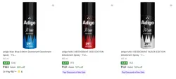 adigo Deodorant Spray starting @₹103