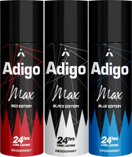 Image of Adigo Max Men's Deos – Pack of 3 (165ml Each)
