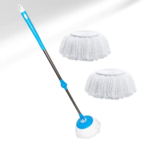 Image of ADIMAC Stainless Steel and Plastic Mop with 3 Refill Floor Cleaning Supplies 
