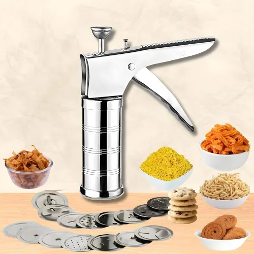 Image of Adimora Stainless Steel 15-in-1 Kitchen Press Sev Sancha