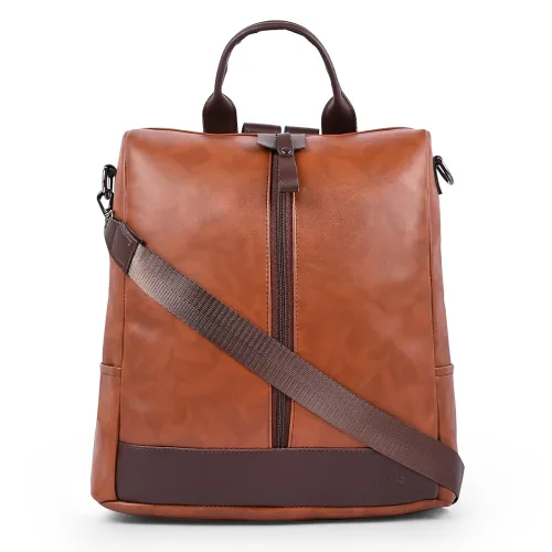 Image of ADISA Faux Leather Unisex Backpack Bag for Men Women