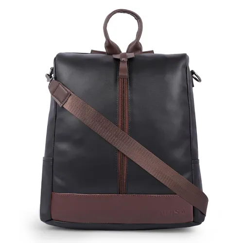 Image of ADISA Faux Leather Unisex Backpack Bag 