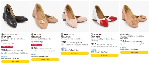 Image of Adisa Wear womens Flat upto 64% discount 